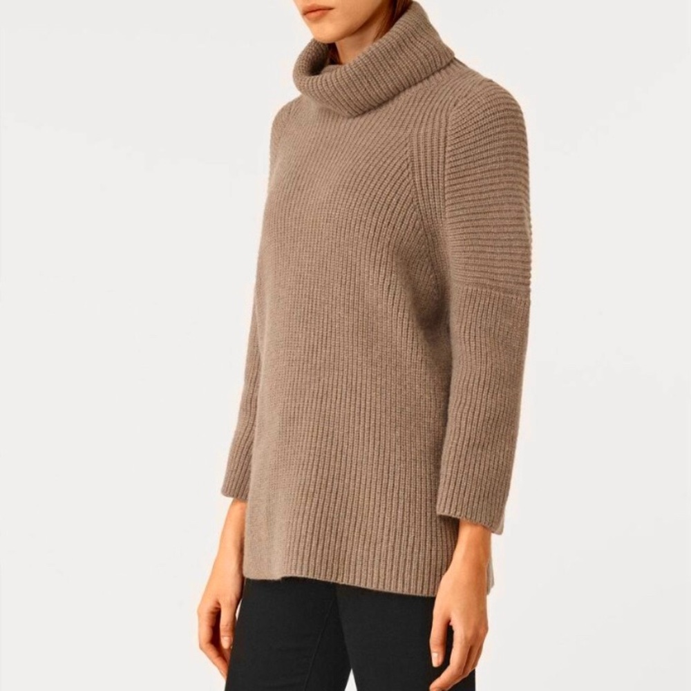 AllSaints Jago Roll Neck Wool & Alpaca Blend Sweater